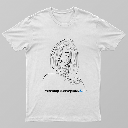 Serenity in the line Unisex T-shirt by @karunya_artistry