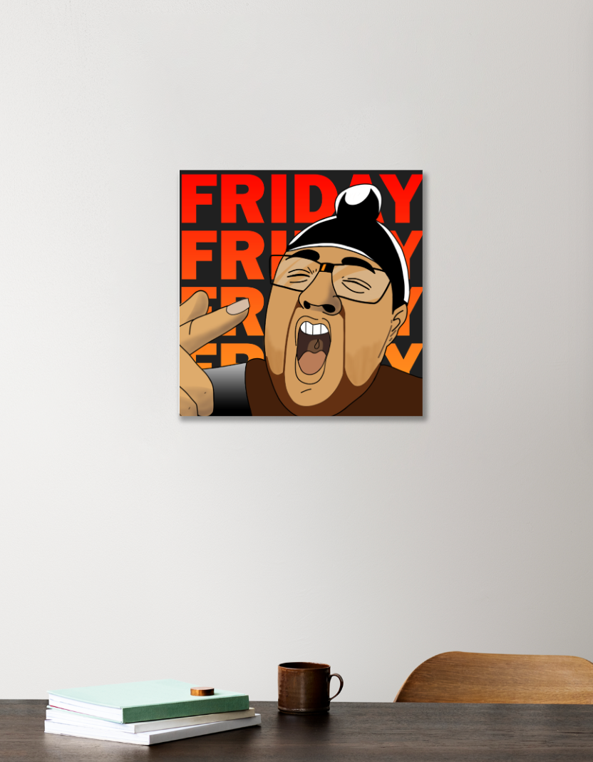 Fridayyy 12"x12" Acrylic Square Poster by Achintya Shankar