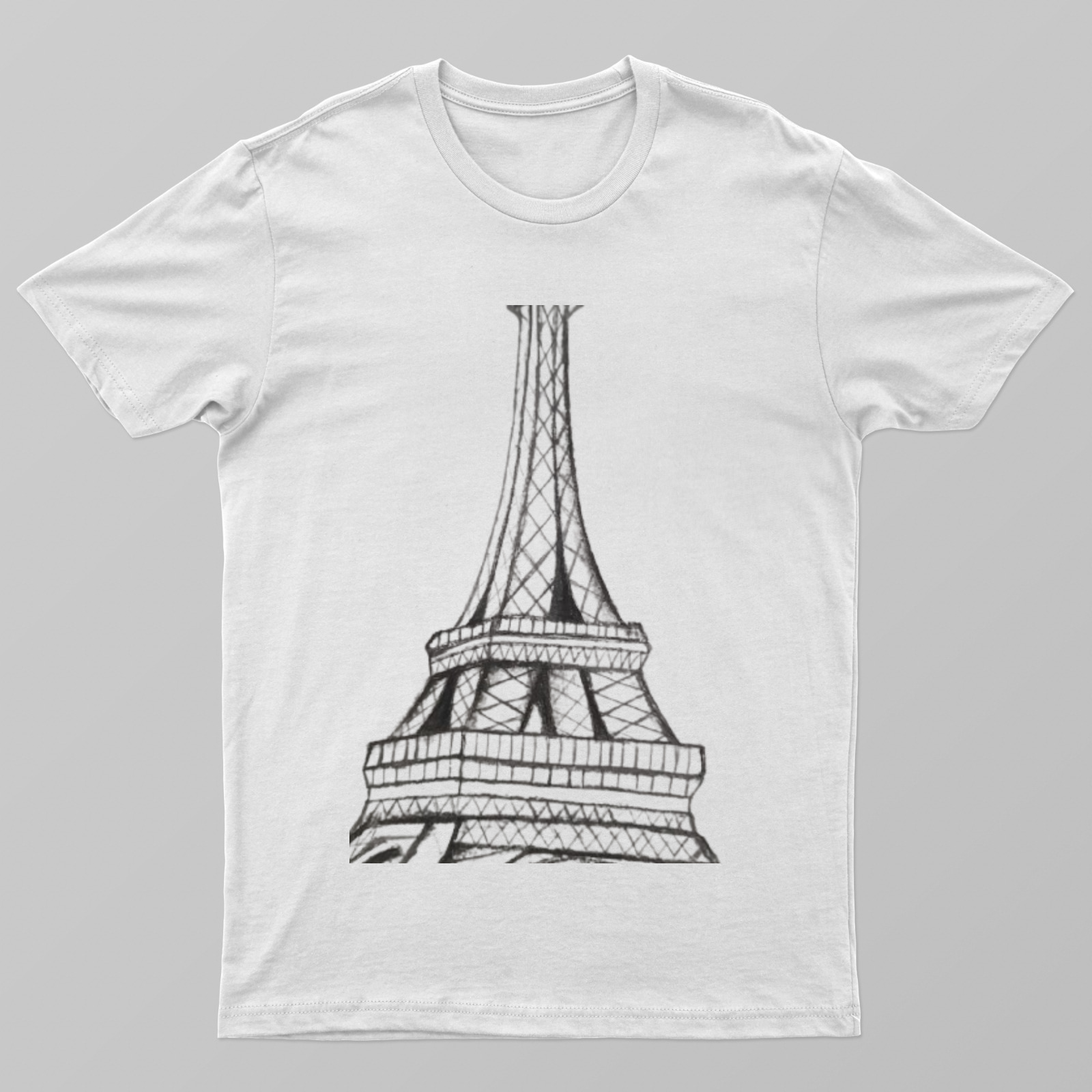 Eiffel Tower Unisex T-shirt by Saptaparna Mitra 