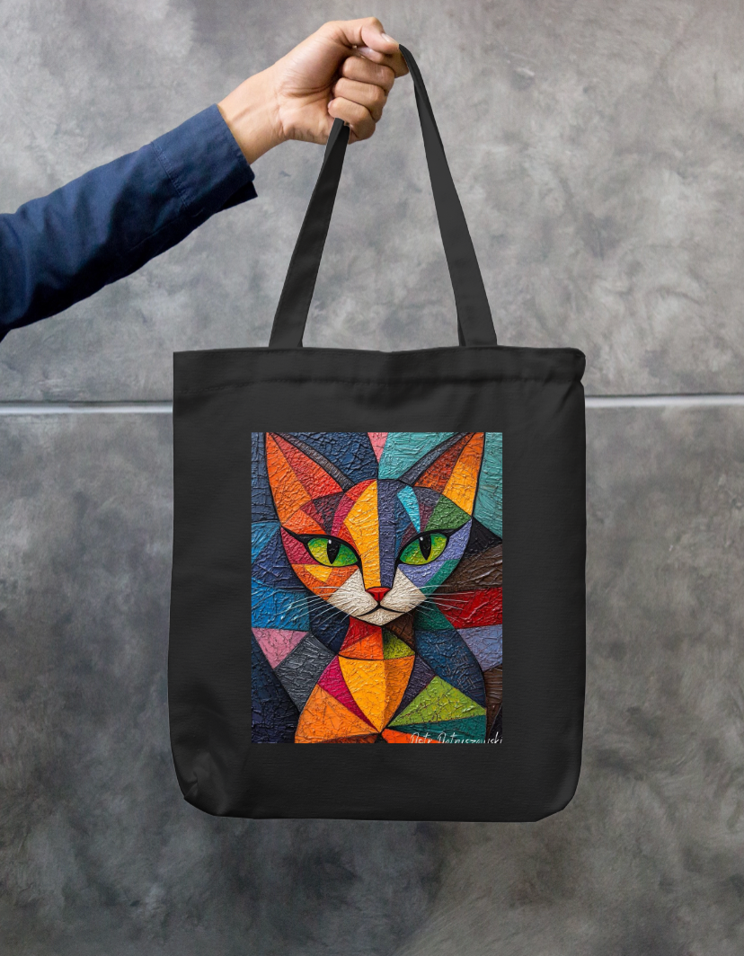 cat on tote bag Zipper Tote Bag by @lively._.lily