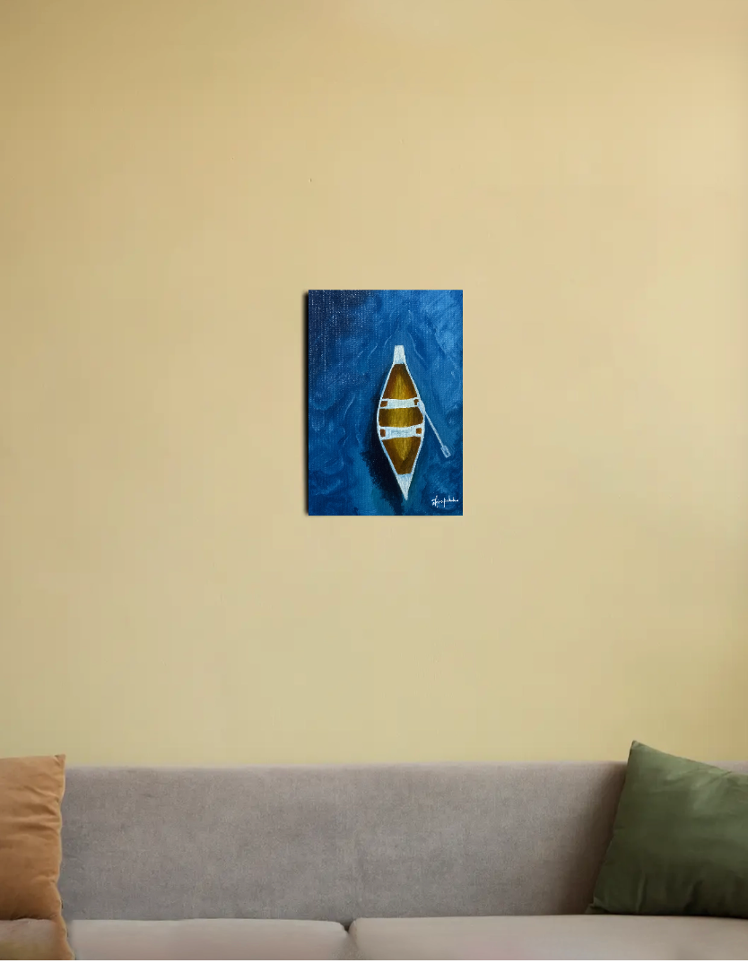 Minimal Boat Canvas Poster 8"x12" Canvas Poster by @tejrapelukis