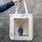 Flower Vase Zipper Tote Bag by Saptaparna Mitra 