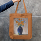 Flower Vase Zipper Tote Bag by Saptaparna Mitra 