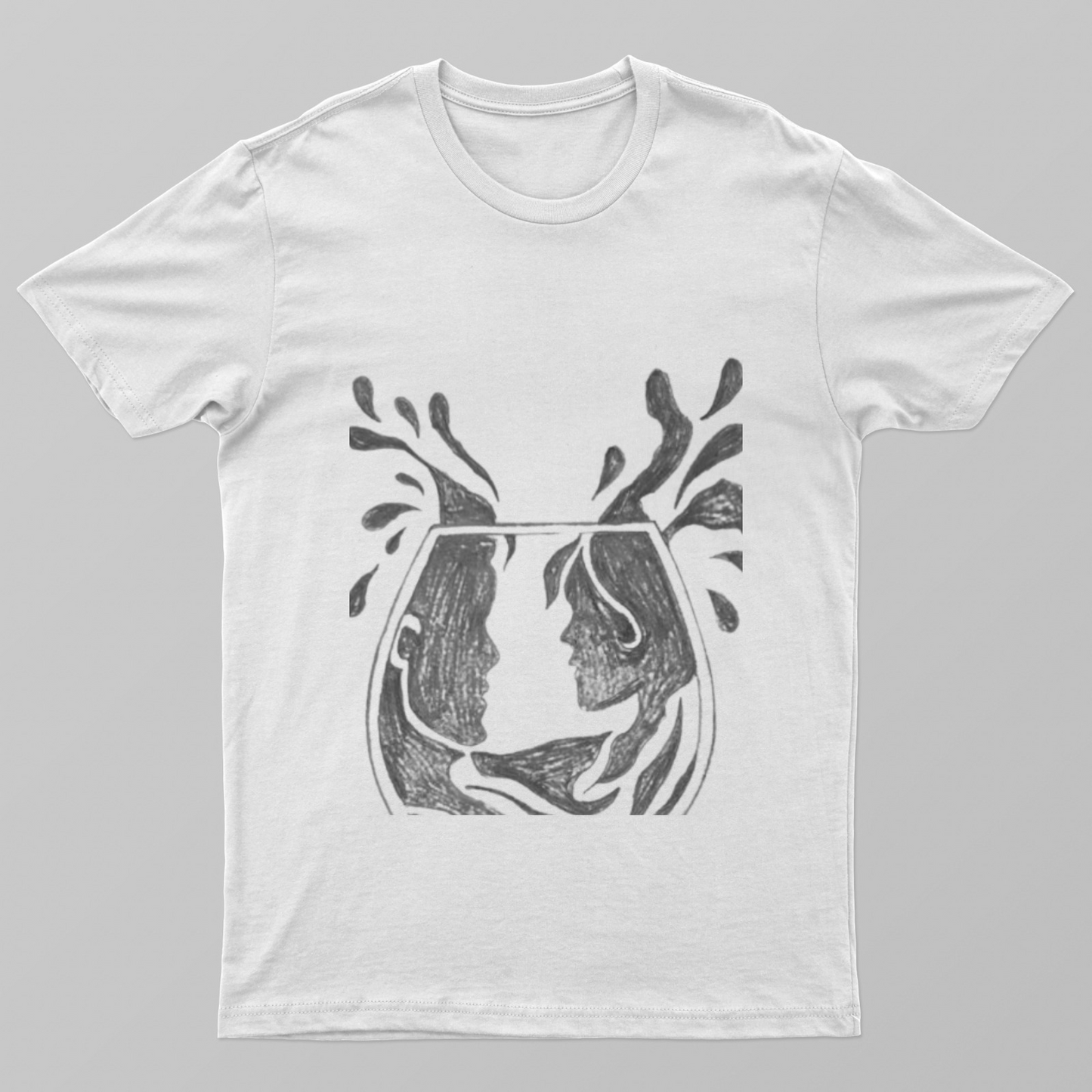 Wine Couple T-shirt Unisex T-shirt by Saptaparna Mitra 