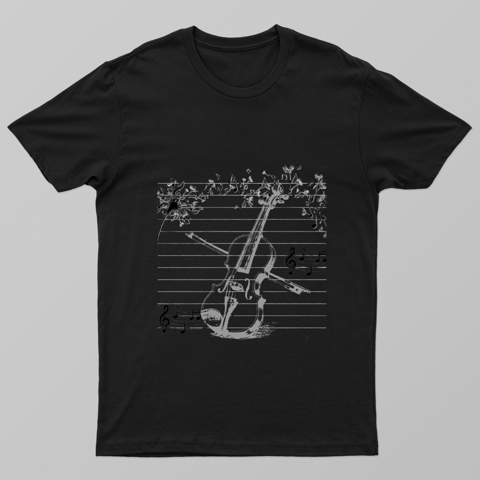 Minimal Music design Unisex T-shirt by @karunya_artistry