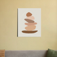 Minimal Cairn Stones Canvas Poster 16"x20" Canvas Poster by @tejrapelukis