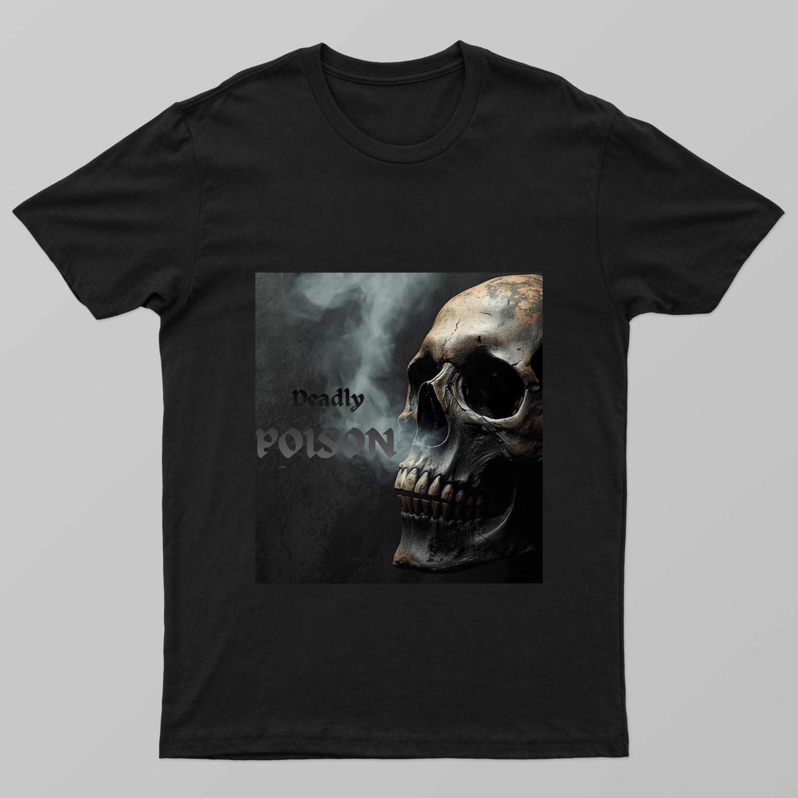 Deadly POISON Skull Design Unisex T-shirt by Saptaparna Mitra 
