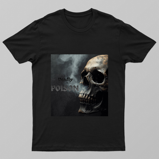 Deadly POISON Skull Design Unisex T-shirt by Saptaparna Mitra 