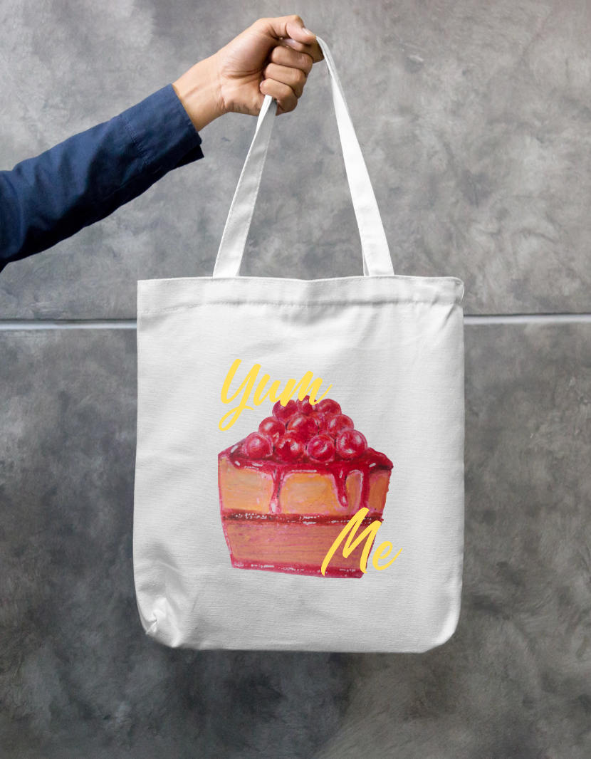 Yummy tote bag Zipper Tote Bag by @miralynadoraartworks