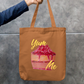 Yummy tote bag Zipper Tote Bag by @miralynadoraartworks