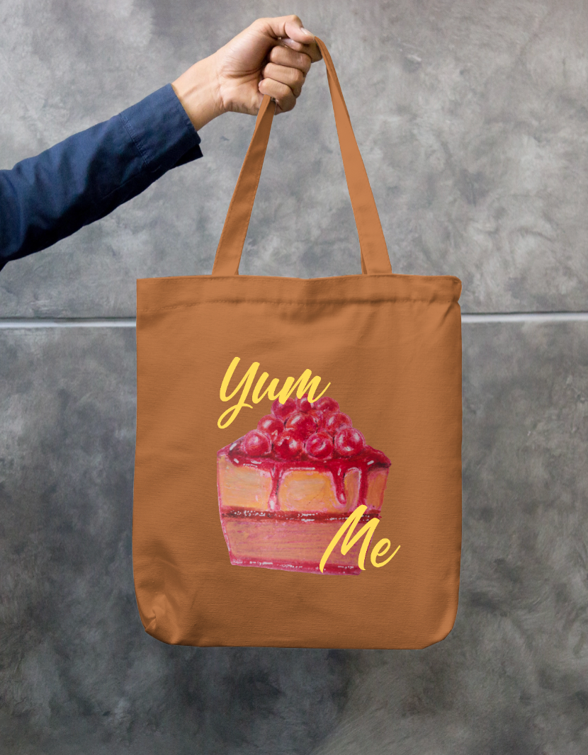Yummy tote bag Zipper Tote Bag by @miralynadoraartworks