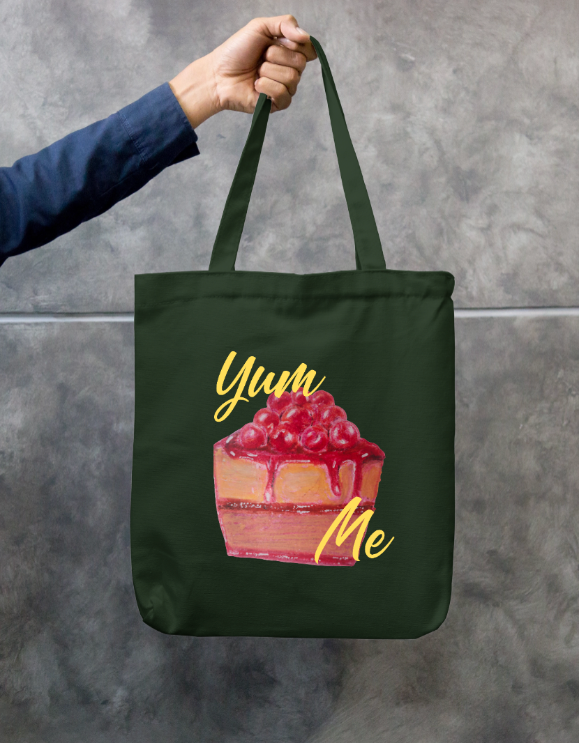 Yummy tote bag Zipper Tote Bag by @miralynadoraartworks