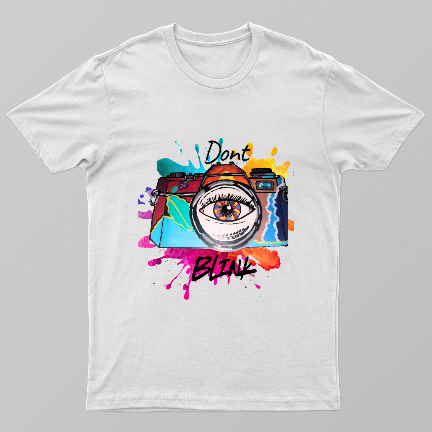 Don't blink for photographers Unisex T-shirt by @miralynadoraartworks
