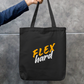 Flex Hard - Gen Z Streetwear Tote Zipper Tote Bag by @tejrapelukis