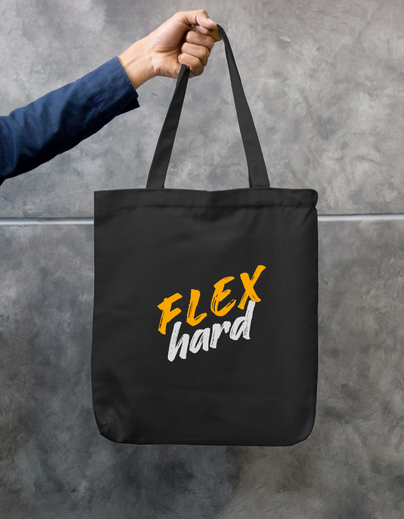 Flex Hard - Gen Z Streetwear Tote Zipper Tote Bag by @tejrapelukis