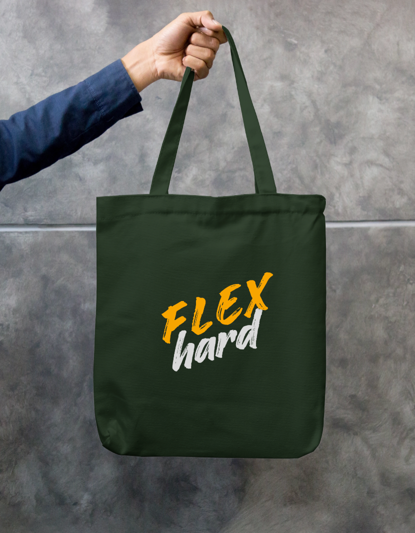 Flex Hard - Gen Z Streetwear Tote Zipper Tote Bag by @tejrapelukis