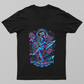 Cyberpunk Lord Shiva Neon Sacred Geometry Graphic T-Shirt Unisex T-shirt by @born_curious10