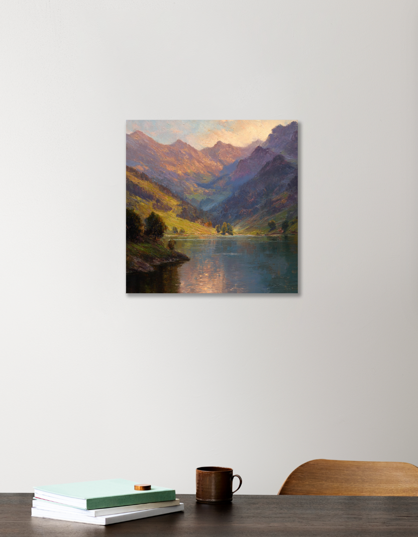 River side 1 12"x12" Acrylic Square Poster by @rd_digital_store