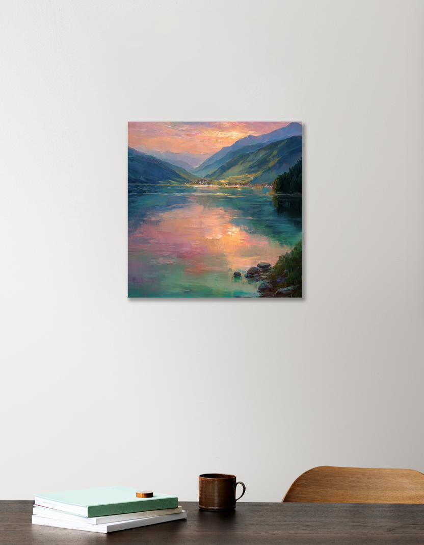 River side 2 12"x12" Acrylic Square Poster by @rd_digital_store