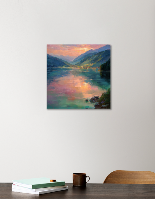 River side 2 12"x12" Acrylic Square Poster by @rd_digital_store