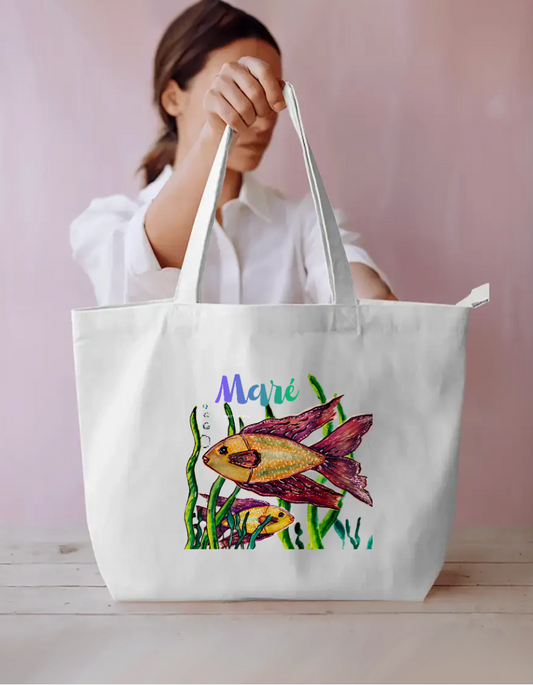 Aqua totebag Everyday Large Tote Bag by @miralynadoraartworks