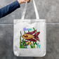 Aqua inspire bag Zipper Tote Bag by @miralynadoraartworks