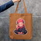 Zipper tote bag with jjk character Zipper Tote Bag by @orewa___uchiha_7