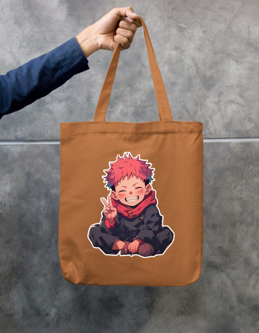 Zipper tote bag with jjk character Zipper Tote Bag by @orewa___uchiha_7