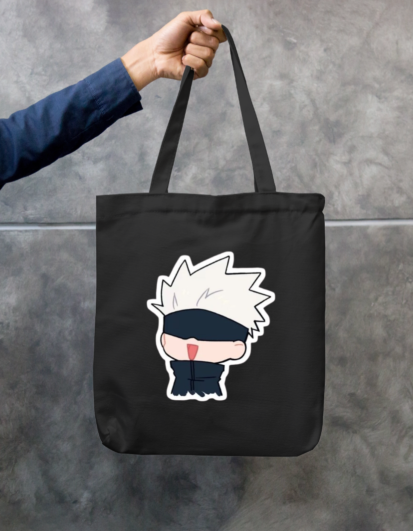 Zipper tote bag with gojo on it Zipper Tote Bag by @orewa___uchiha_7