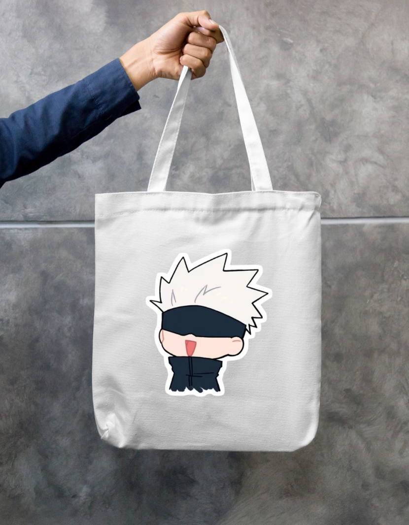 Zipper tote bag with gojo on it Zipper Tote Bag by @orewa___uchiha_7