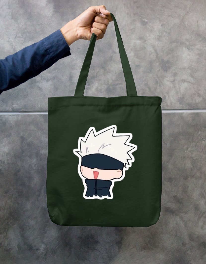 Zipper tote bag with gojo on it Zipper Tote Bag by @orewa___uchiha_7