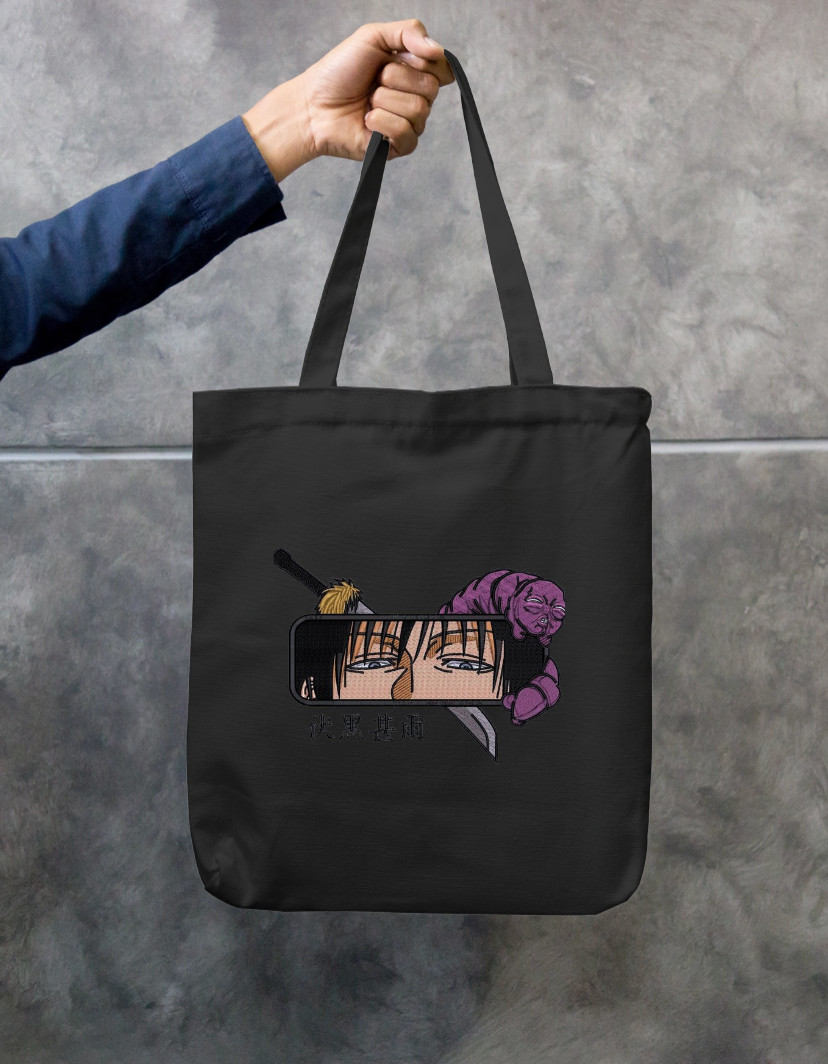 Zipper tote bag with Toji on it Zipper Tote Bag by @orewa___uchiha_7
