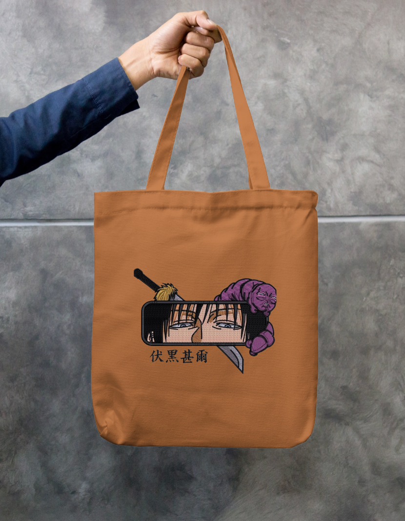 Zipper tote bag with Toji on it Zipper Tote Bag by @orewa___uchiha_7