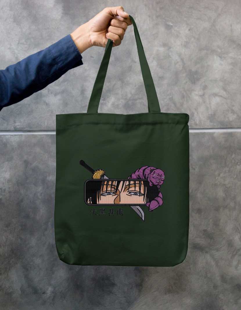 Zipper tote bag with Toji on it Zipper Tote Bag by @orewa___uchiha_7