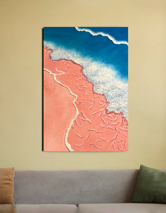 Pink Beach 20"x30" Canvas Poster by @modernmaharaniart