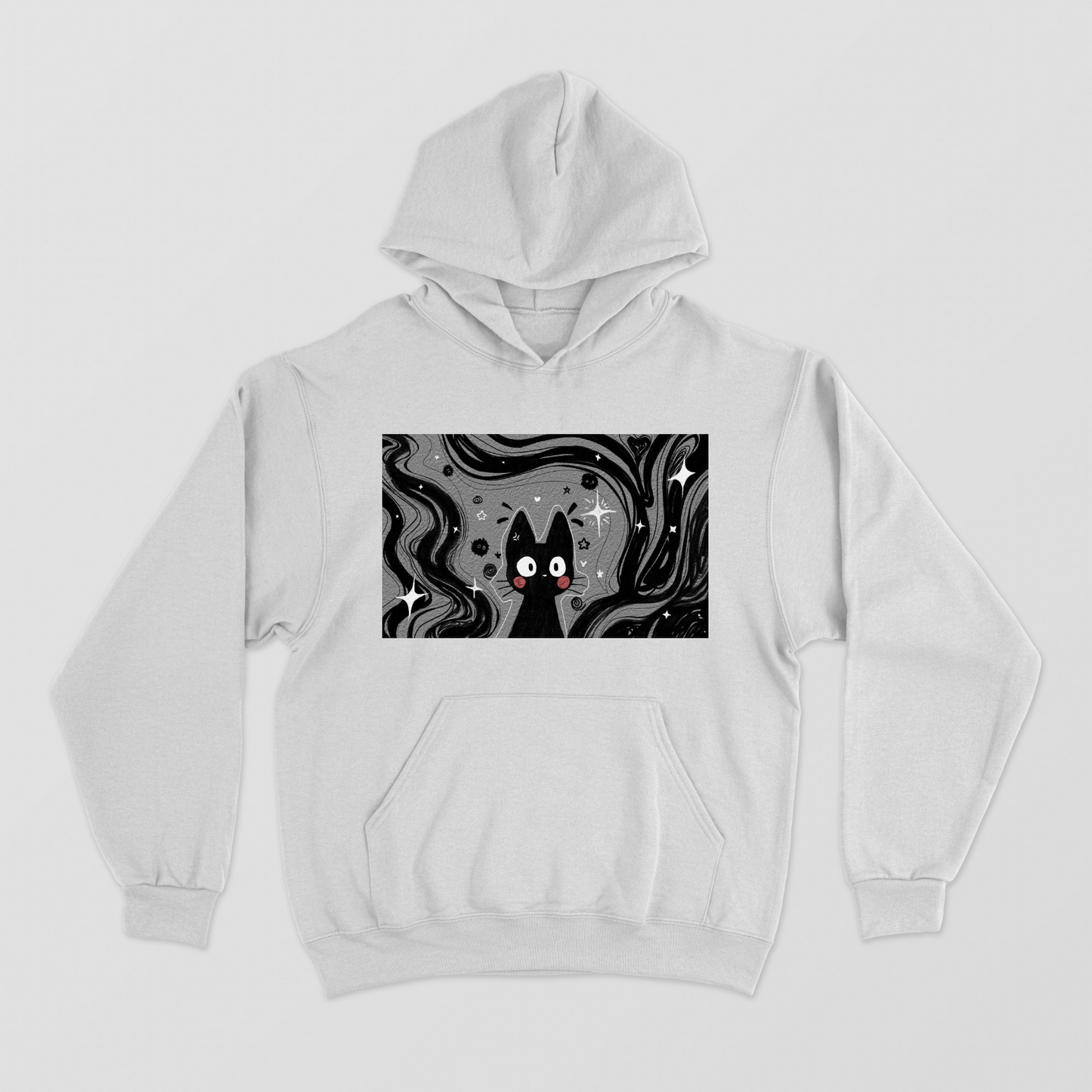 Black Cat Cute design Unisex Hoodie by @chikenudlsoop