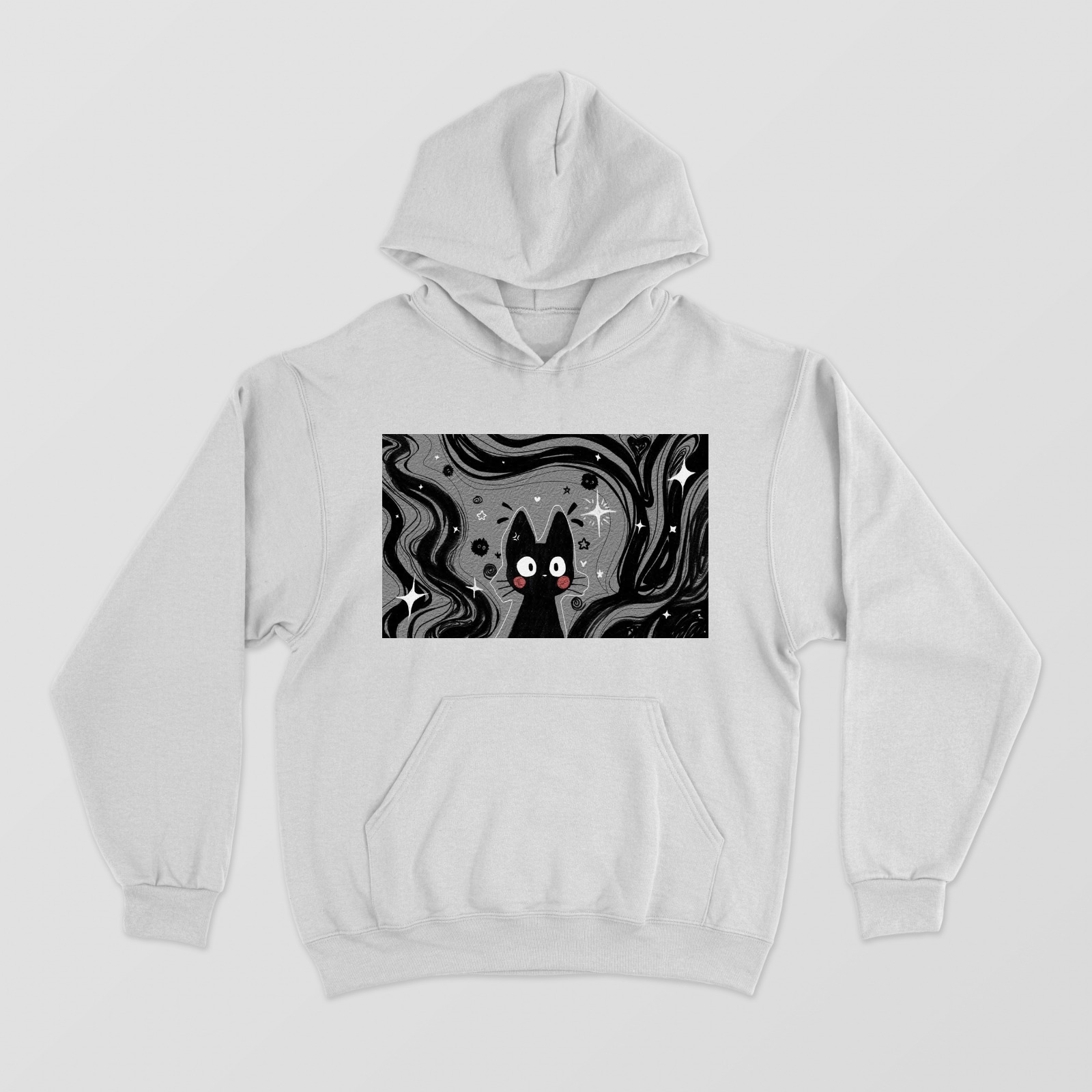 Black Cat Cute design Unisex Hoodie by @chikenudlsoop