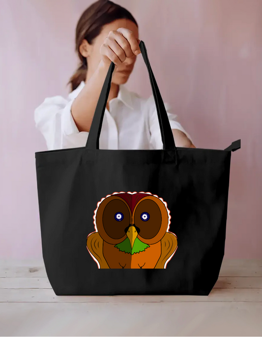 The Creative owl Everyday Large Tote Bag by Runa Devi 