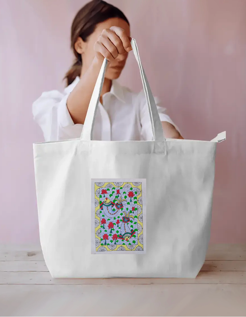 Floating fishes tote bag Everyday Large Tote Bag by Antara Verma