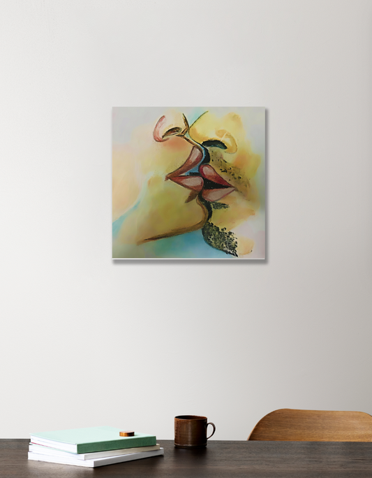Couples kissing 12"x12" Acrylic Square Poster by @akanksha98___