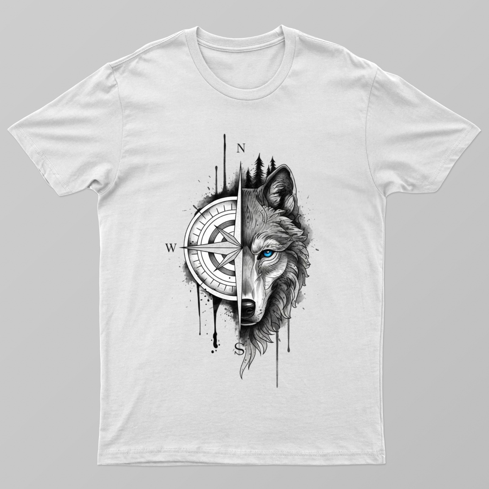 Wolf Compass T Shirt Unisex T-shirt by Nirali Dadhaniya