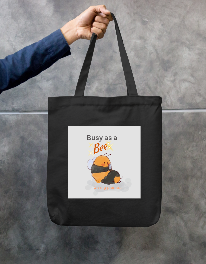 Cute minimal tote bag Zipper Tote Bag by @xen.on24