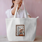 Peacock on a branch theme large tote bag Everyday Large Tote Bag by Antara Verma