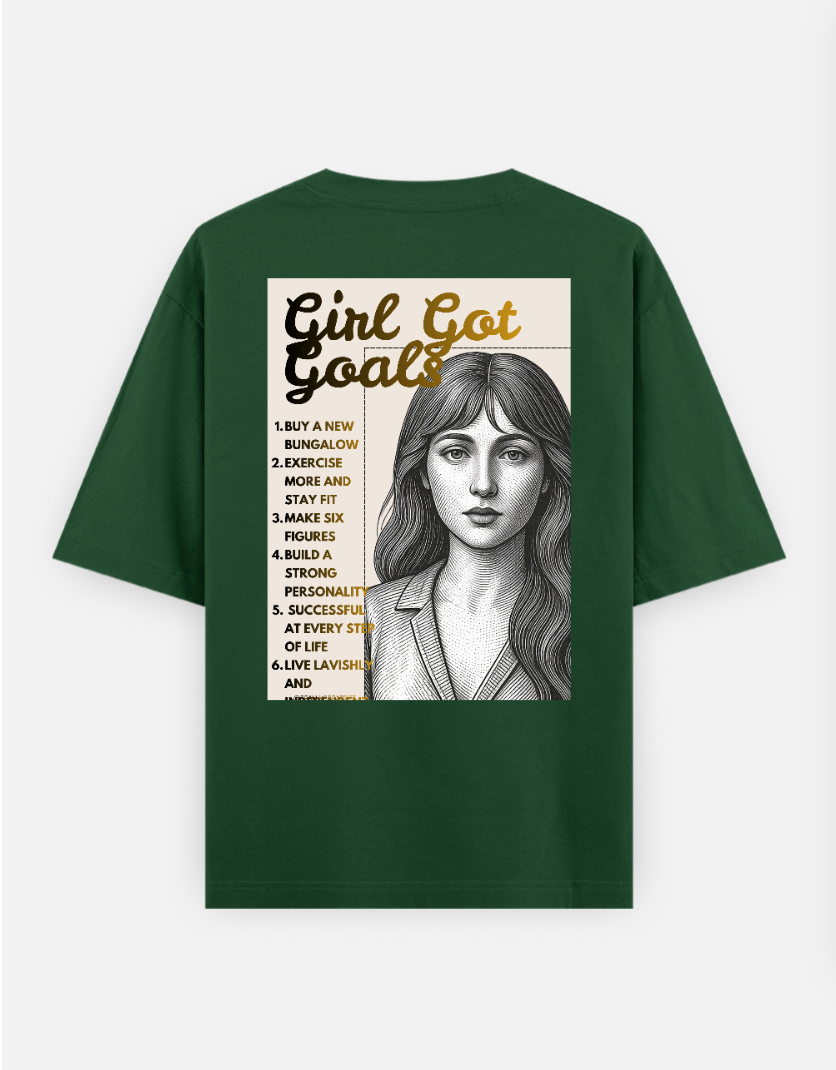 Inspirational Motivation For Girls Oversized T-shirt (Back print) by Saptaparna Mitra 