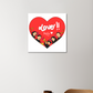 Love Family Simple 12"x12" Acrylic Square Poster by Saptaparna Mitra 