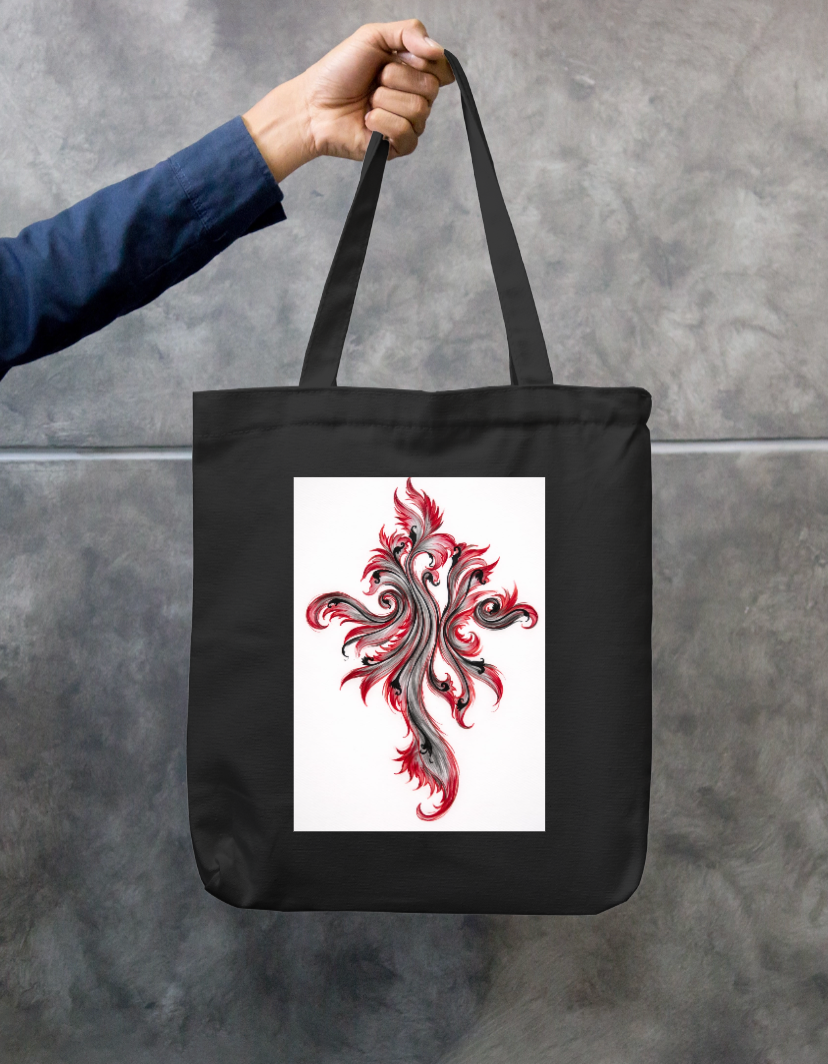 Velvet Ember Zipper Tote Bag by @inklure17