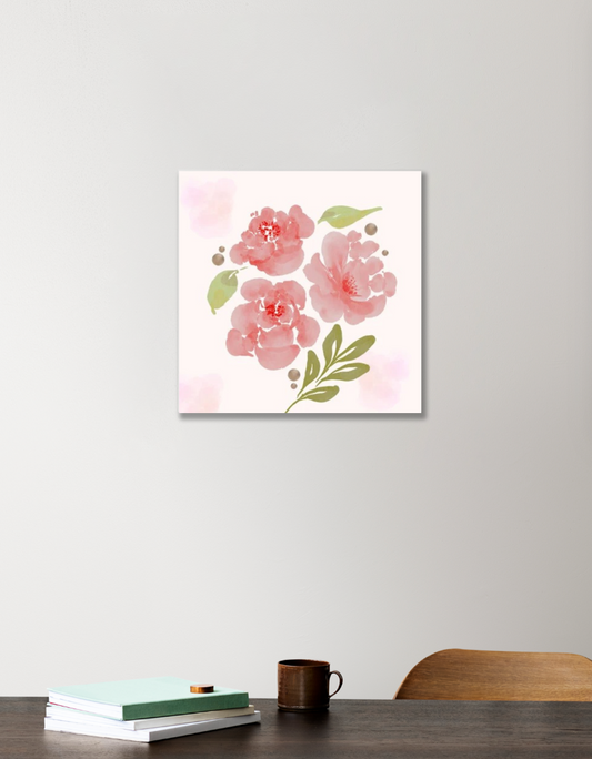Floral Design 12"x12" Acrylic Square Poster by @rd_digital_store