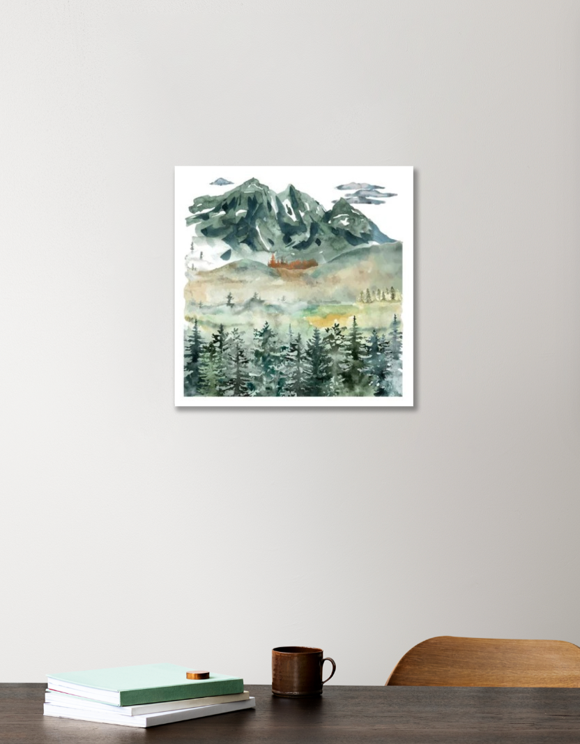 Mountains Calling 12"x12" Acrylic Square Poster by @rd_digital_store