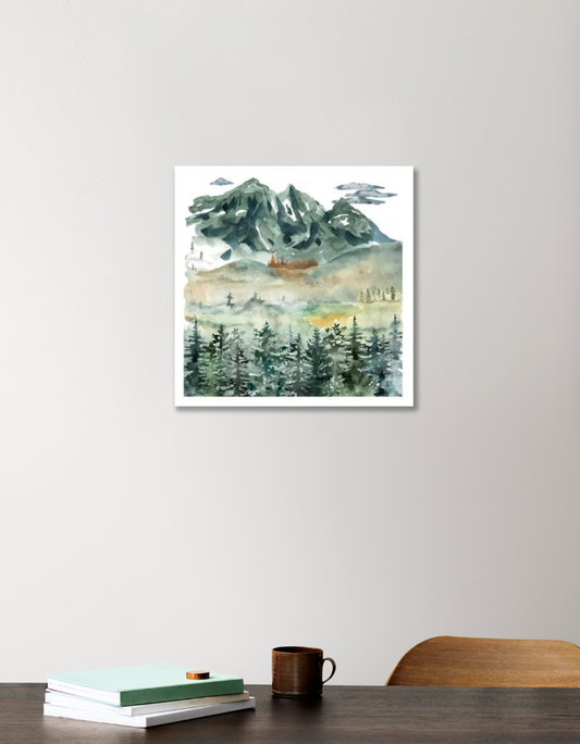 Mountains Calling 12"x12" Acrylic Square Poster by @rd_digital_store