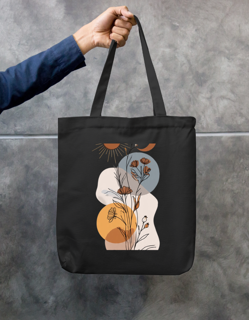 Floara Design Zipper Tote Bag by @rd_digital_store